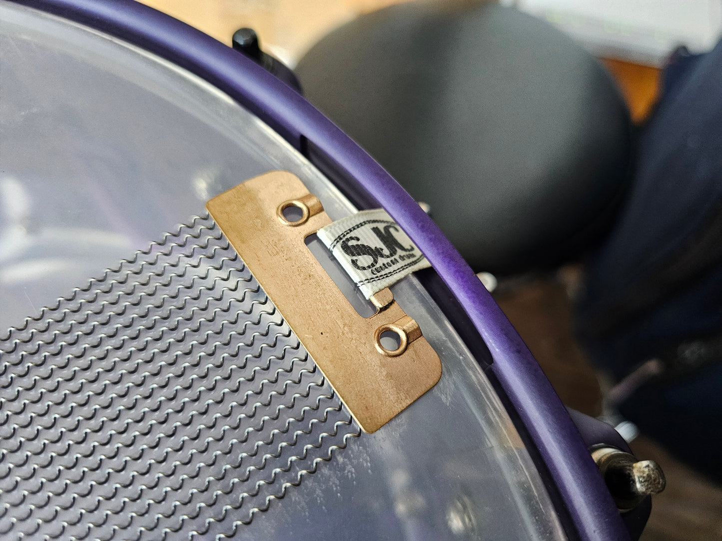 SJC custom acrylic 14x6.5 snare drum