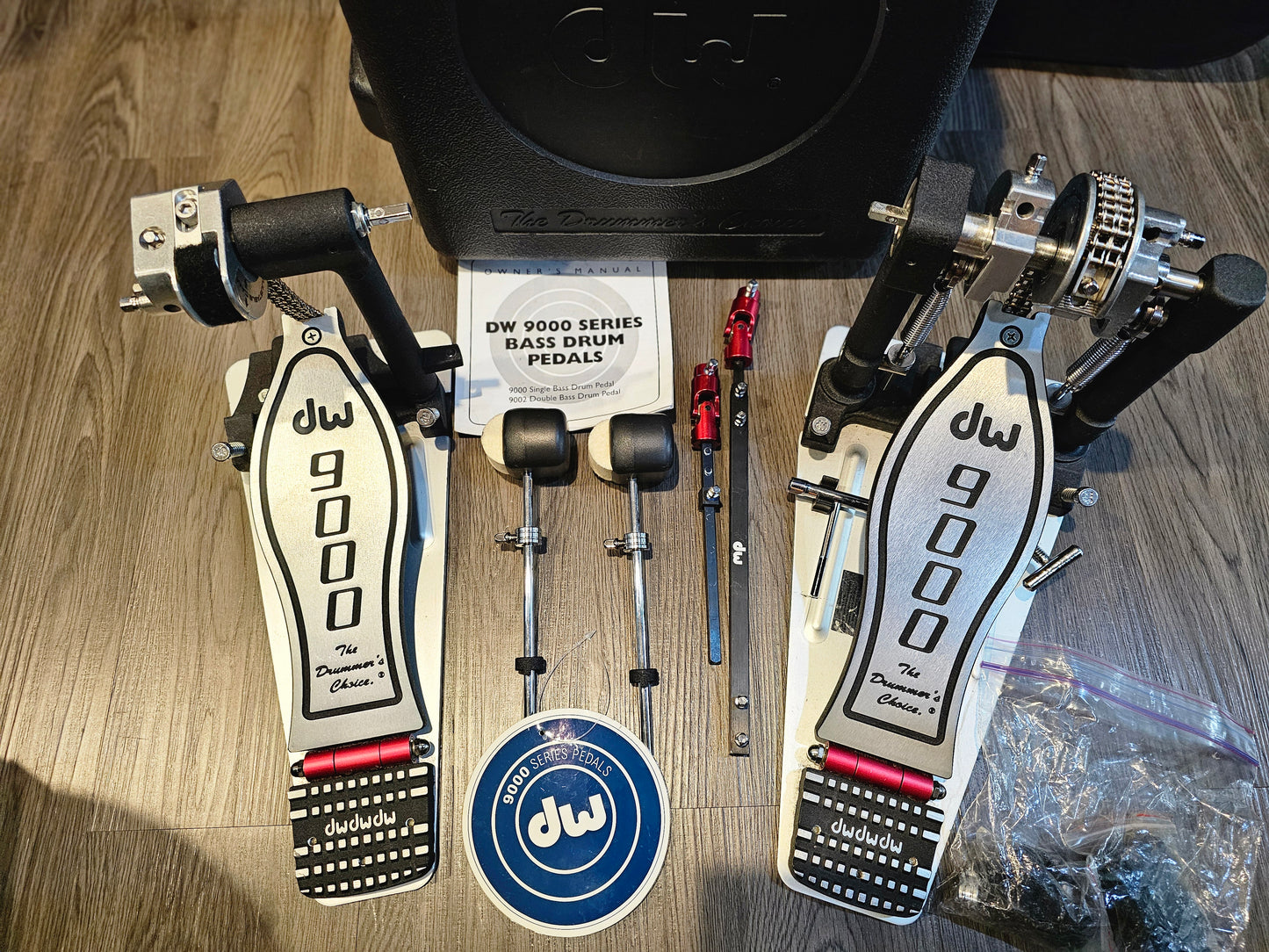 Dw 9002 double pedal w/ hardcase