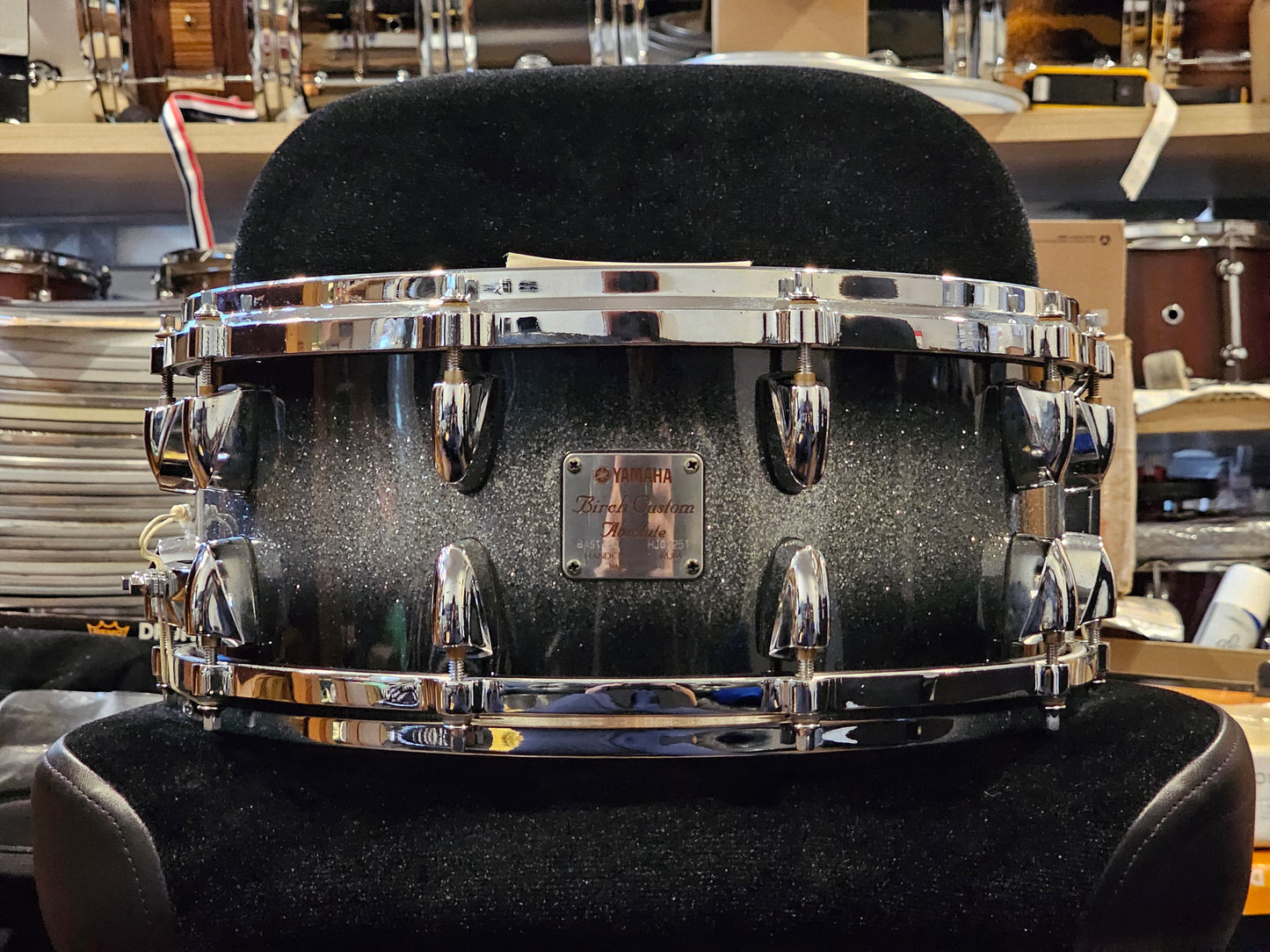 Yamaha Birch custom absolute MIJ 14x6 snare drum