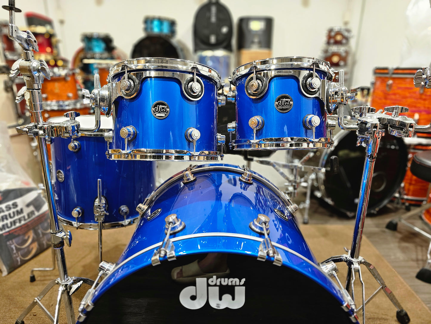 Dw Performance Sapphire Blue 4 pcs. drums set