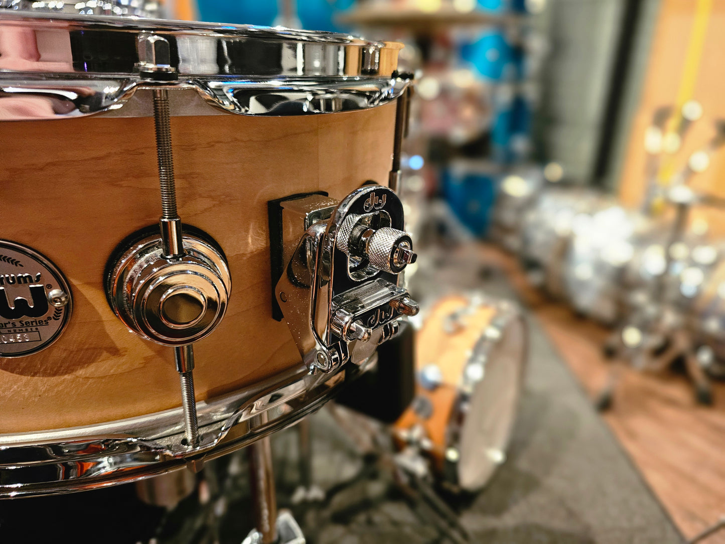 DW Collectors standard Maple Natural satin 14x6 snare drum