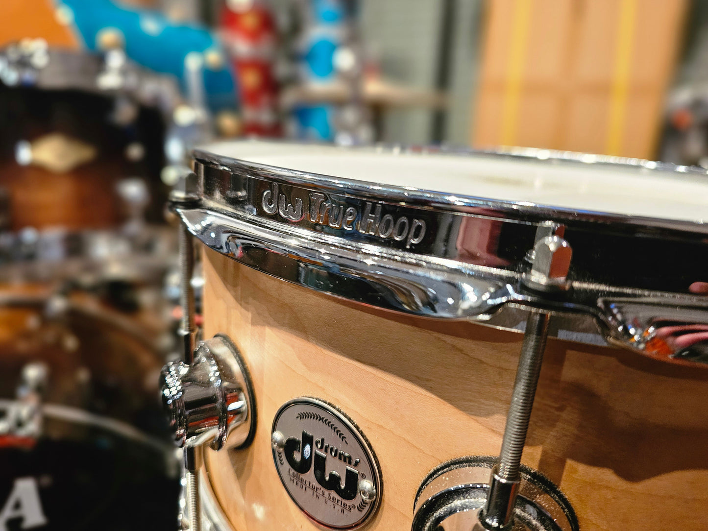 DW Collectors standard Maple Natural satin 14x6 snare drum
