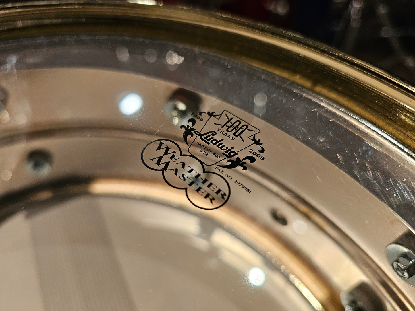Ludwig LB400BBTM brass edition Supraphonic 14x5 snare drum
