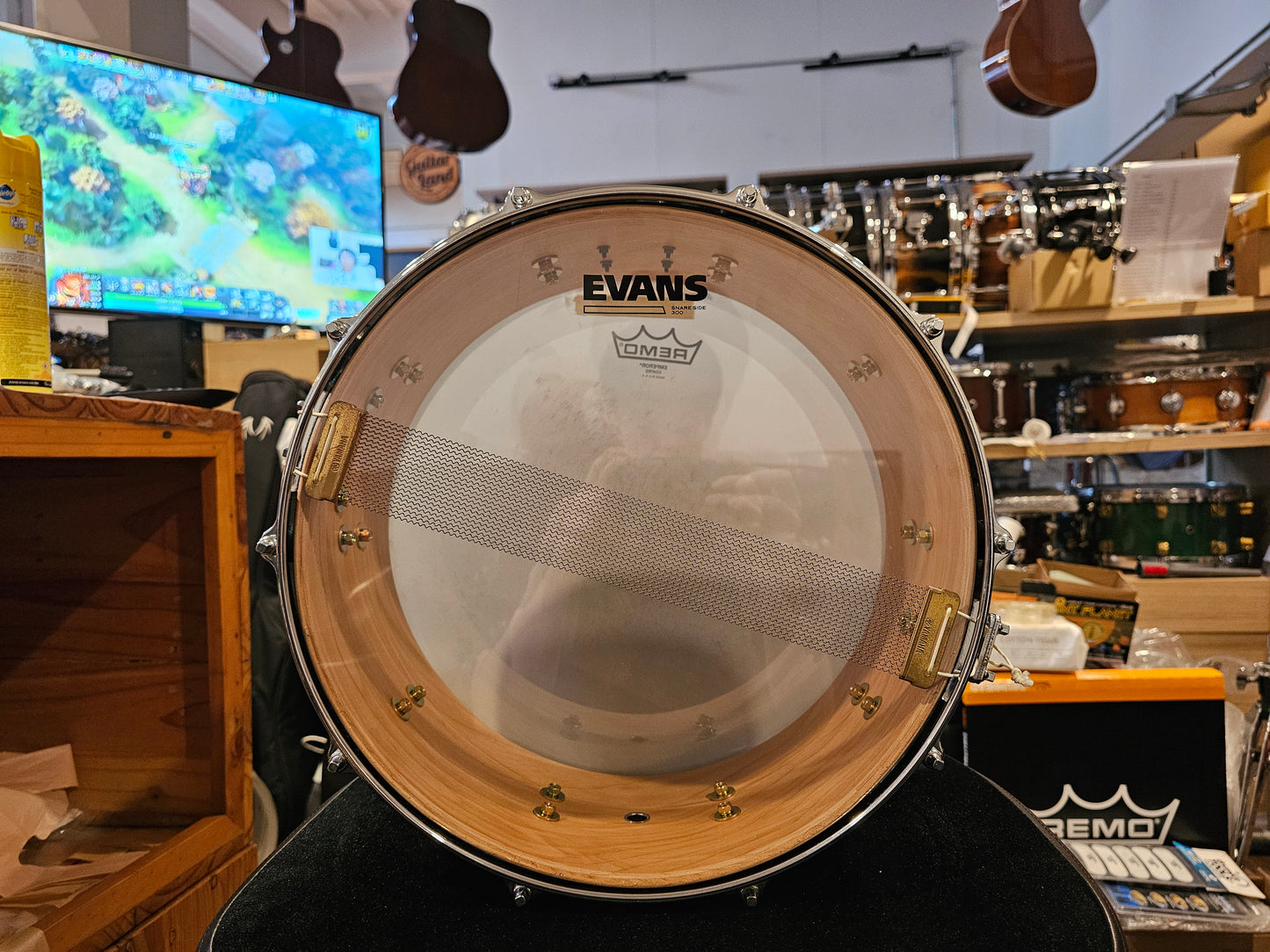 Yamaha Birch custom absolute MIJ 14x6 snare drum