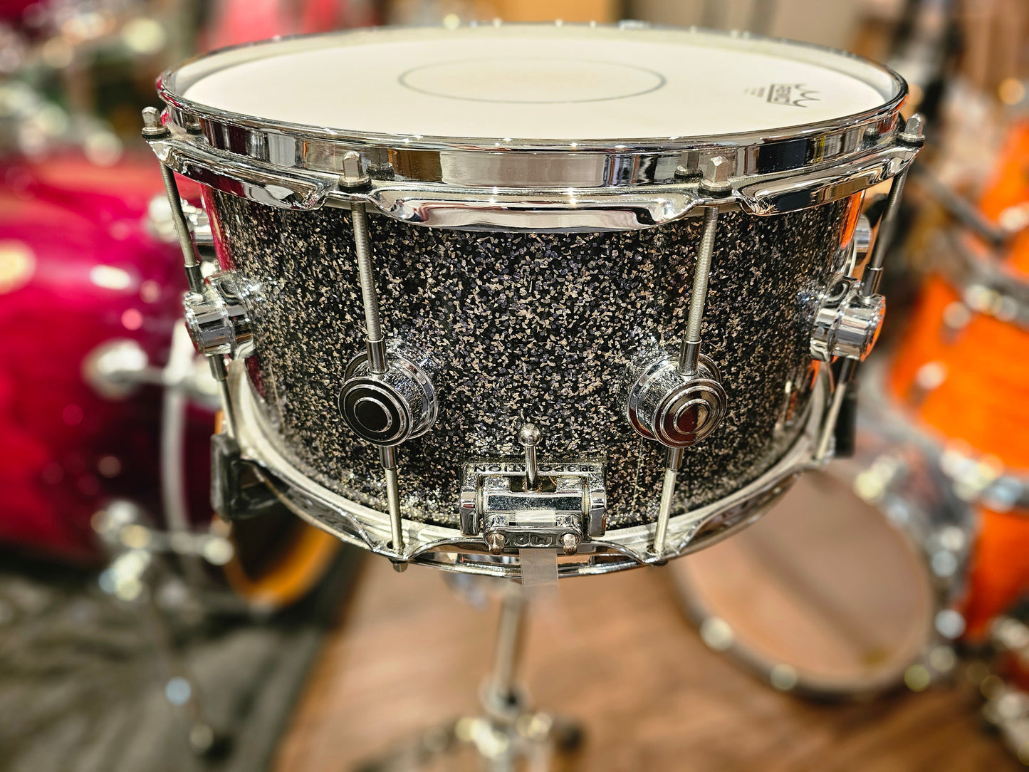 Dw Collectors Maple 10+6 ply Black galaxy 14x7 snare drum