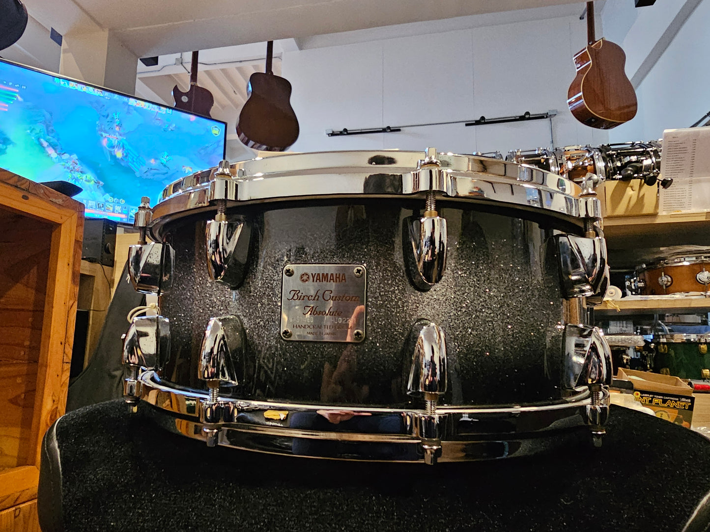 Yamaha Birch custom absolute MIJ 14x6 snare drum