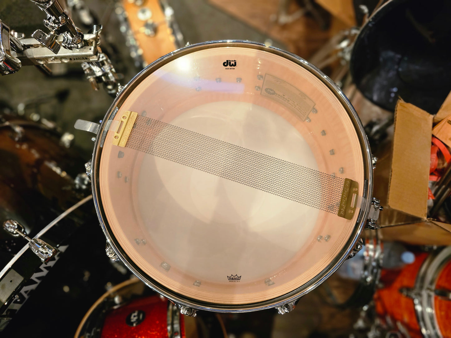 DW Collectors standard Maple Natural satin 14x6 snare drum