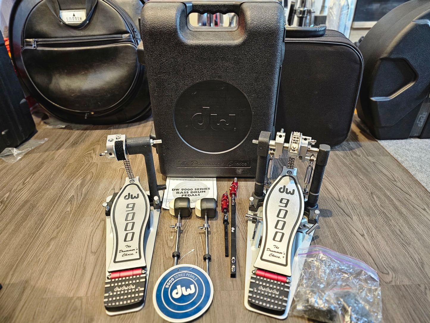 Dw 9002 double pedal w/ hardcase