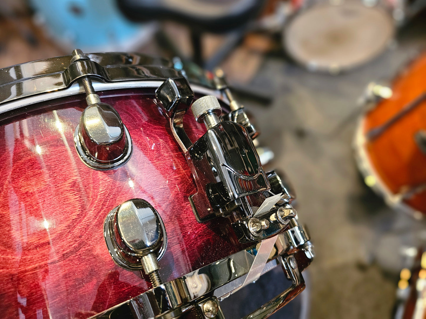 Mapex Orion series all Maple Wine burst 14x6.5 snare drum