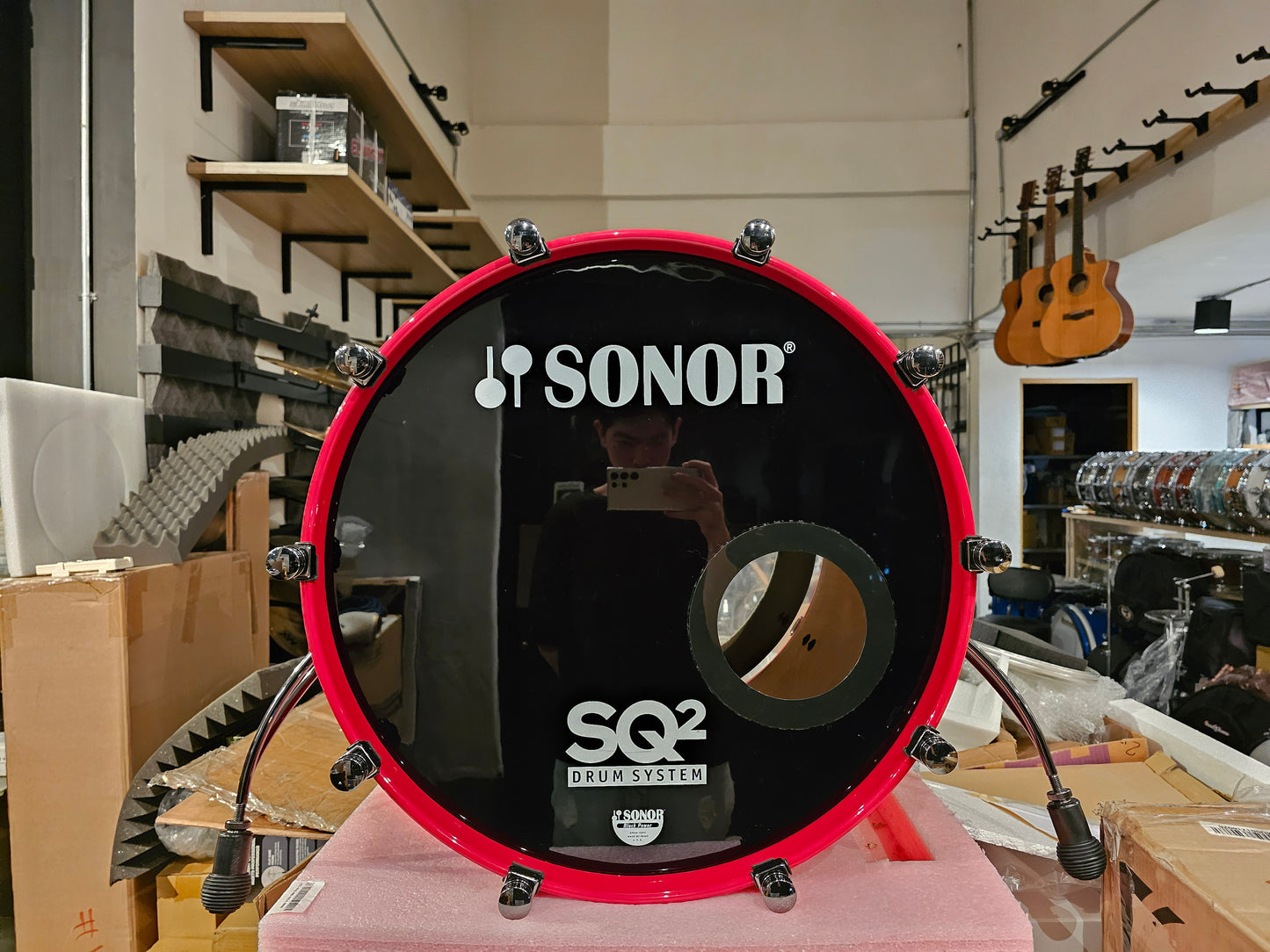 Sonor SQ2 heavy Birch Traffic red hi-gloss 6 pieces drums set