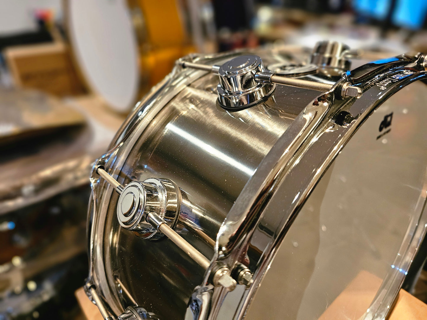 DW Collectors Black Ti Titatium shell 14x6.5 snare drum