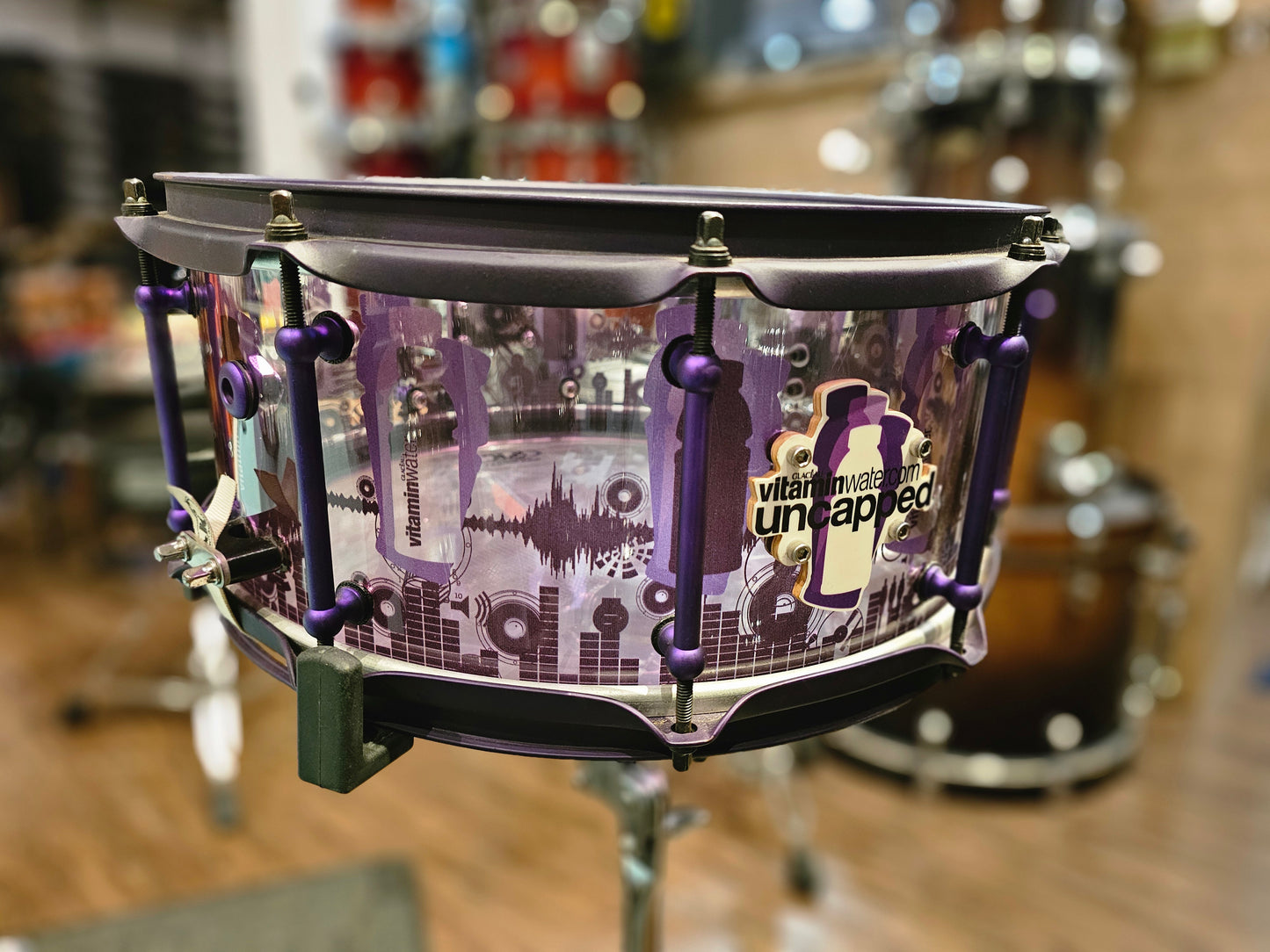 SJC custom acrylic 14x6.5 snare drum