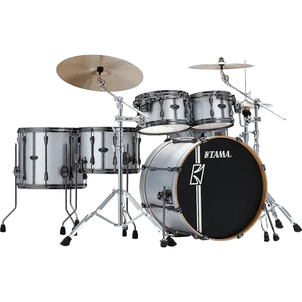 Tama Superstar hyperdrive duo Satin silver 5 pcs. drums kit