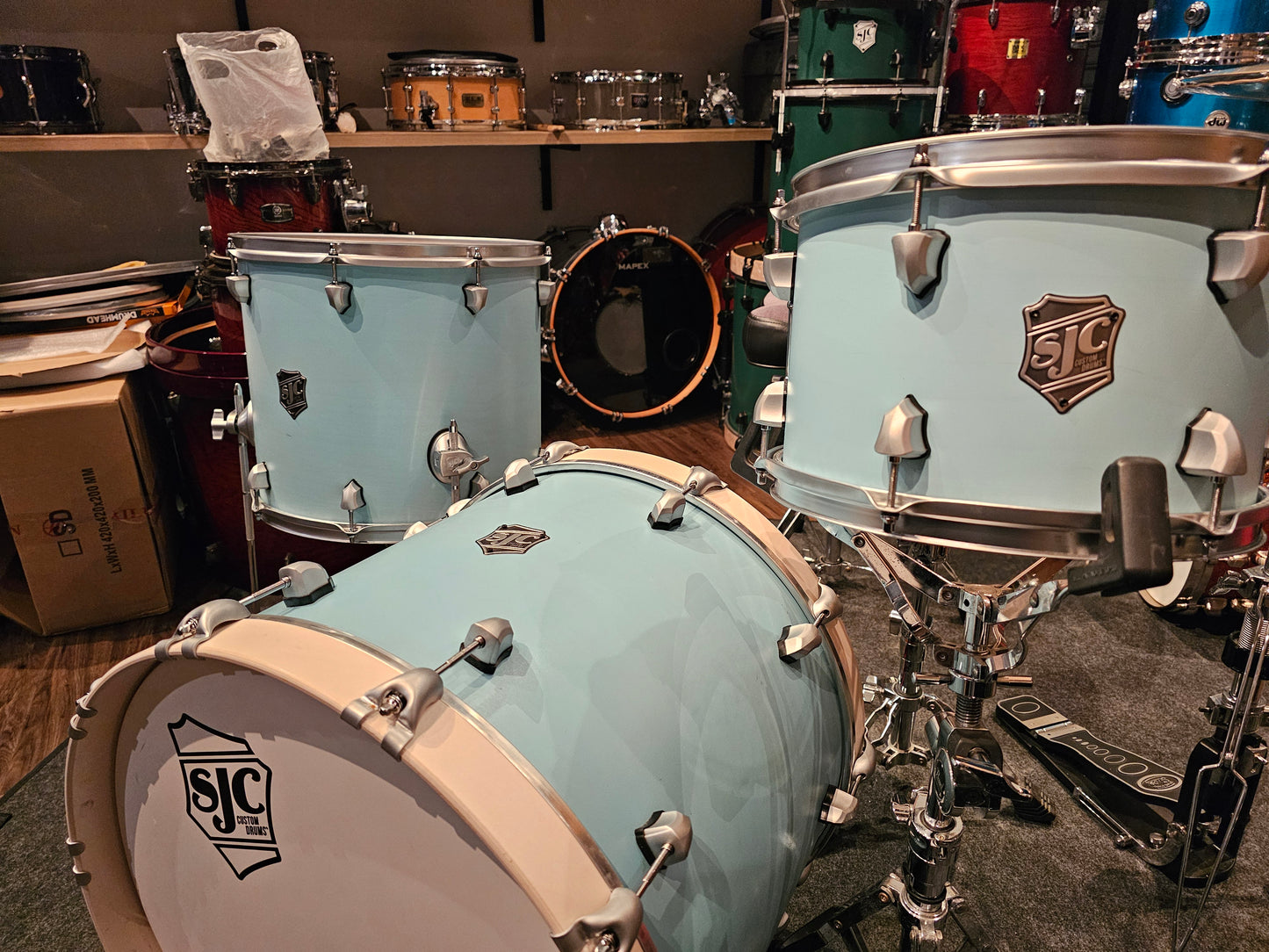SJC custom Maple shell 3 pcs drums set