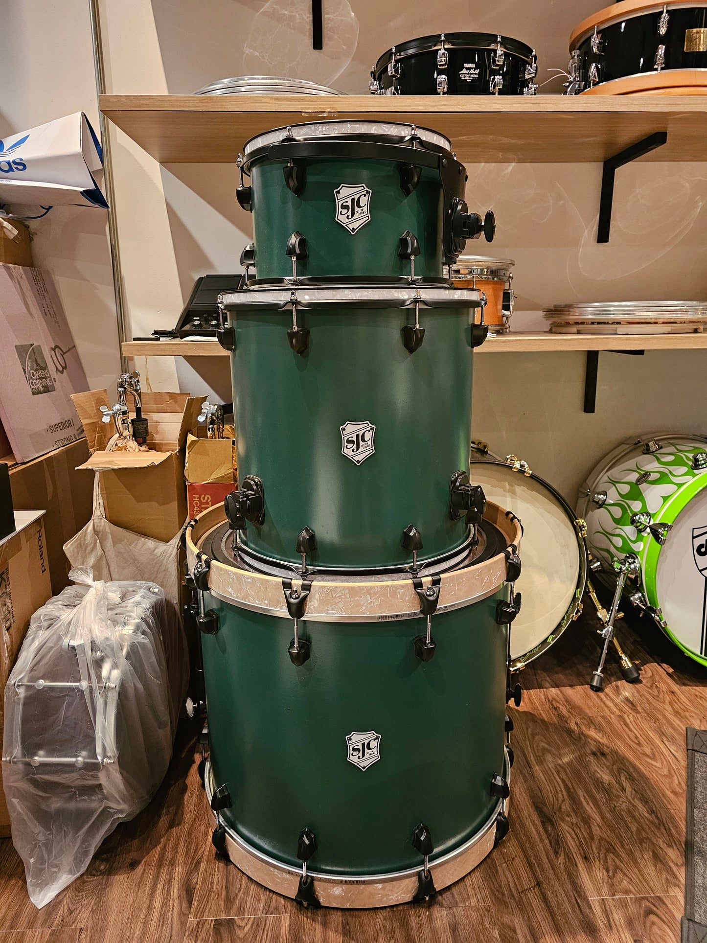 SJC Custom Maple shell 3 pieces drums set