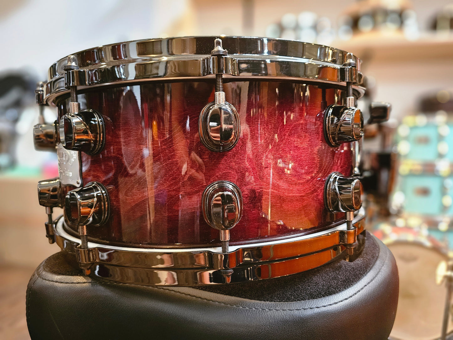 Mapex Orion series all Maple Wine burst 14x6.5 snare drum