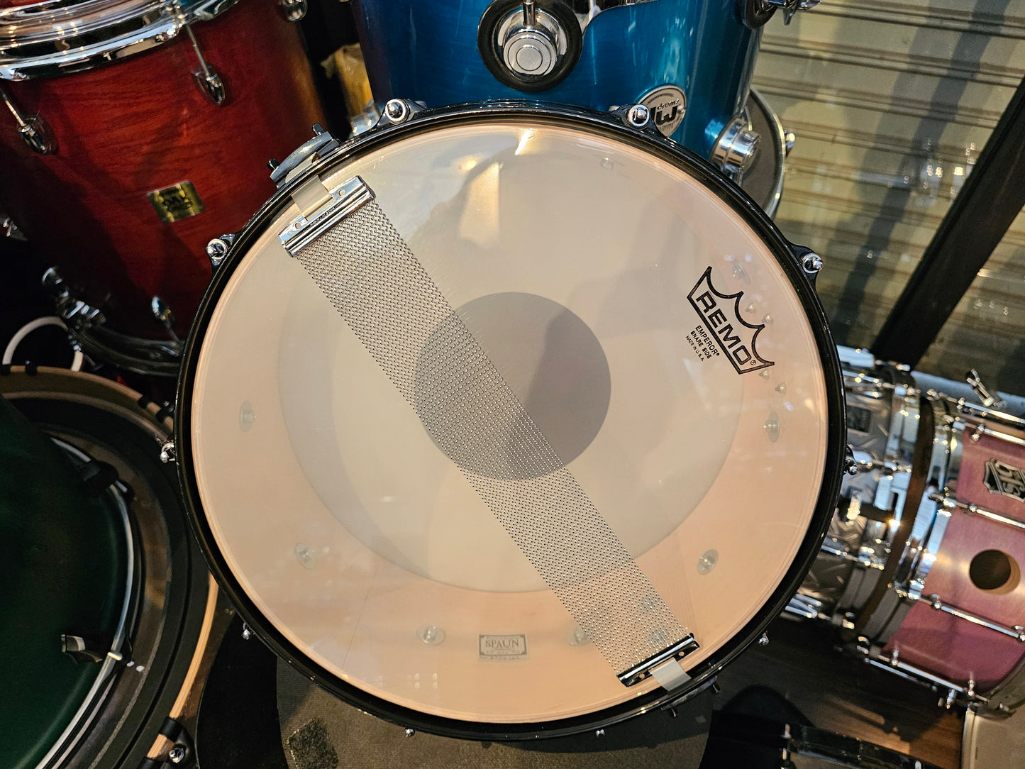 Spaun custom Maple 8 ply 14x5.5 snare drum w/die cast hoops