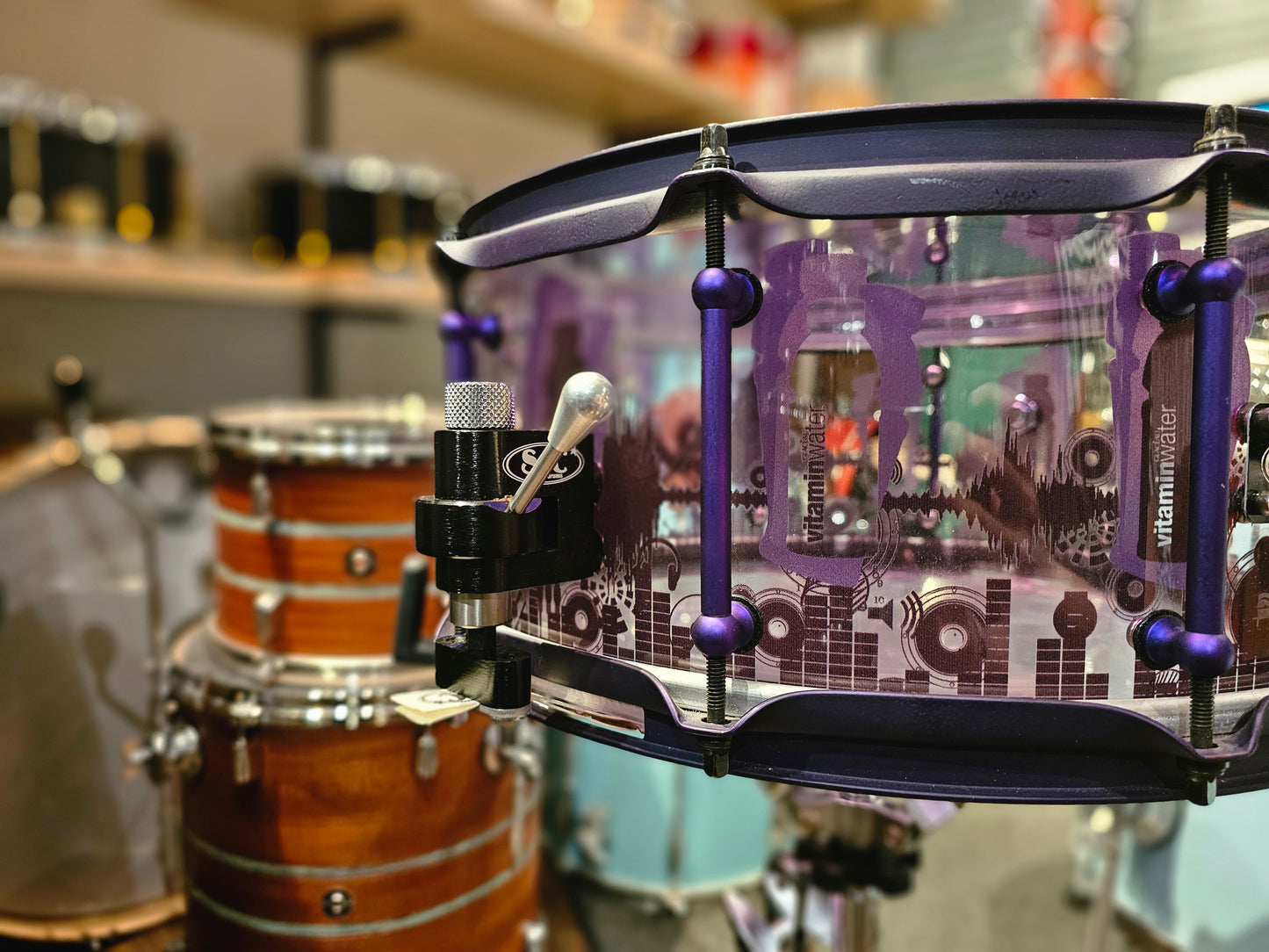 SJC custom acrylic 14x6.5 snare drum