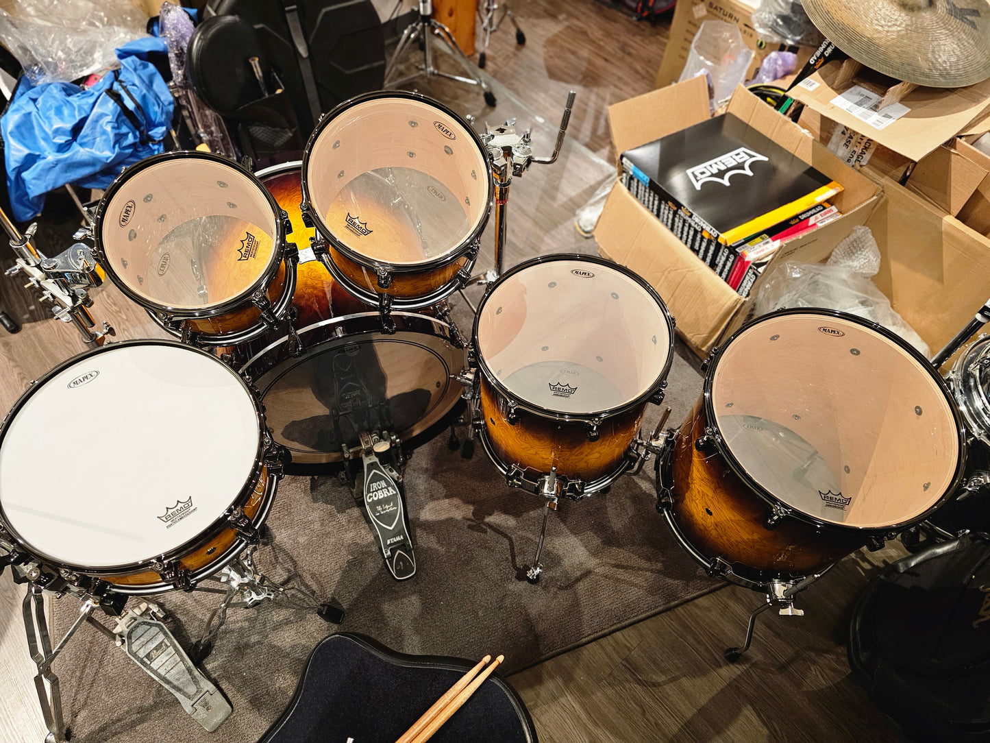 Mapex Orion series Butter burst 6-pieces drums set