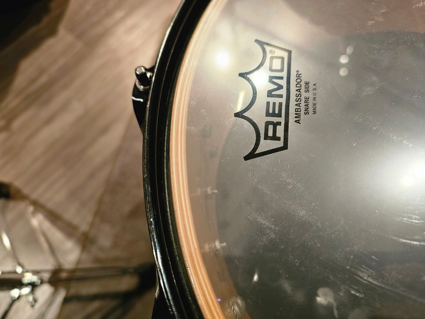 DW Collectors VLT Maple Satin black + black hw 14x5.5 snare drum
