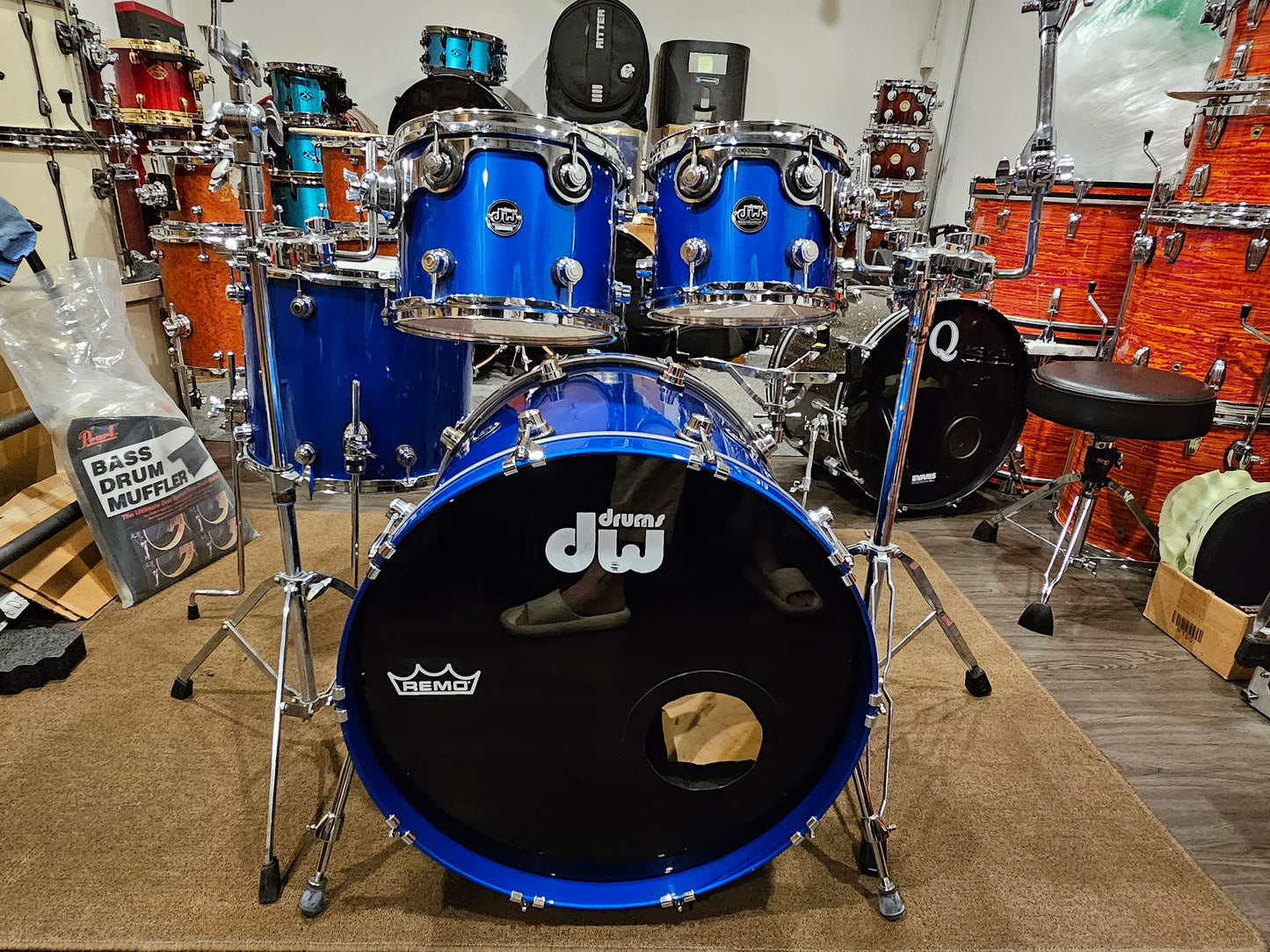 Dw Performance Sapphire Blue 4 pcs. drums set