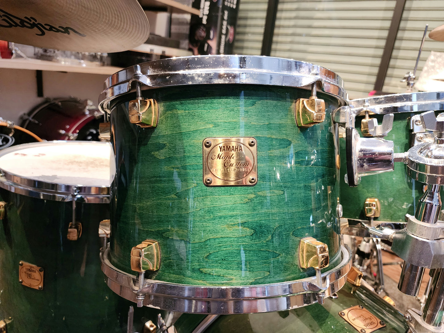 Yamaha Maple custom Emerald green drums set