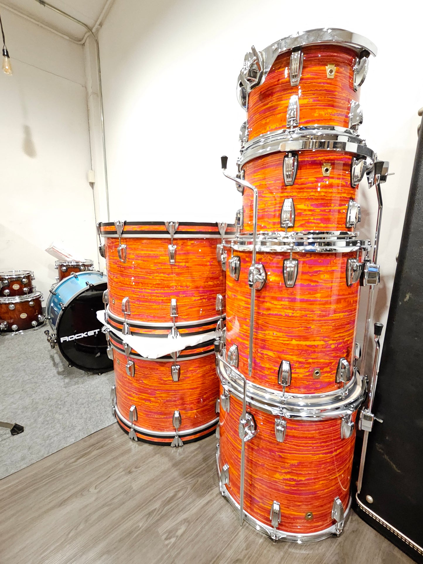 Ludwig Legacy Mahogany Mod Orange 6 pieces drums set