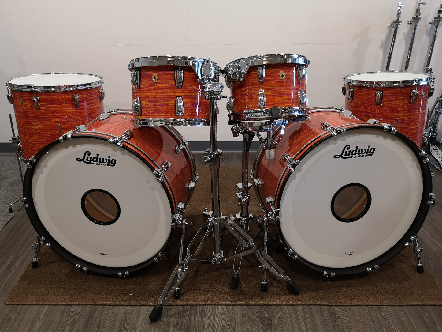 Ludwig Legacy Mahogany Mod Orange 6 pieces drums set