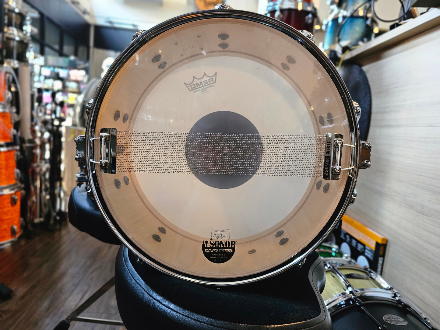 Sonor Prolite Ebony white stripes 14x6 snare drum