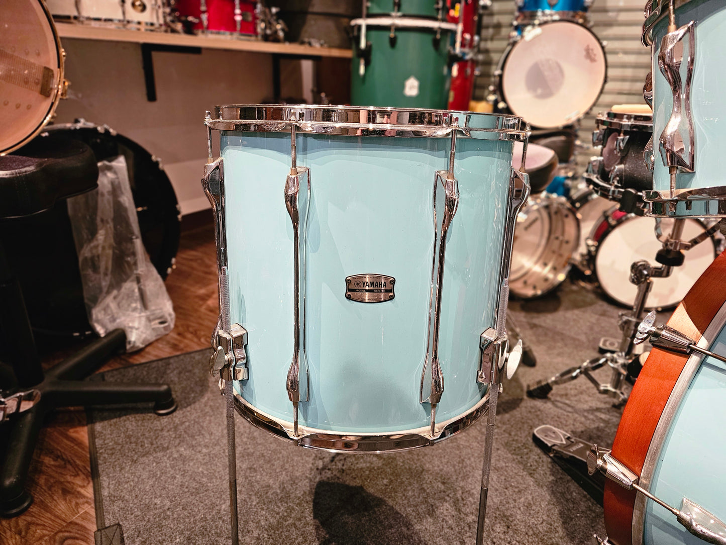 Yamaha Recording custom Surf green 4 pcs. drums set