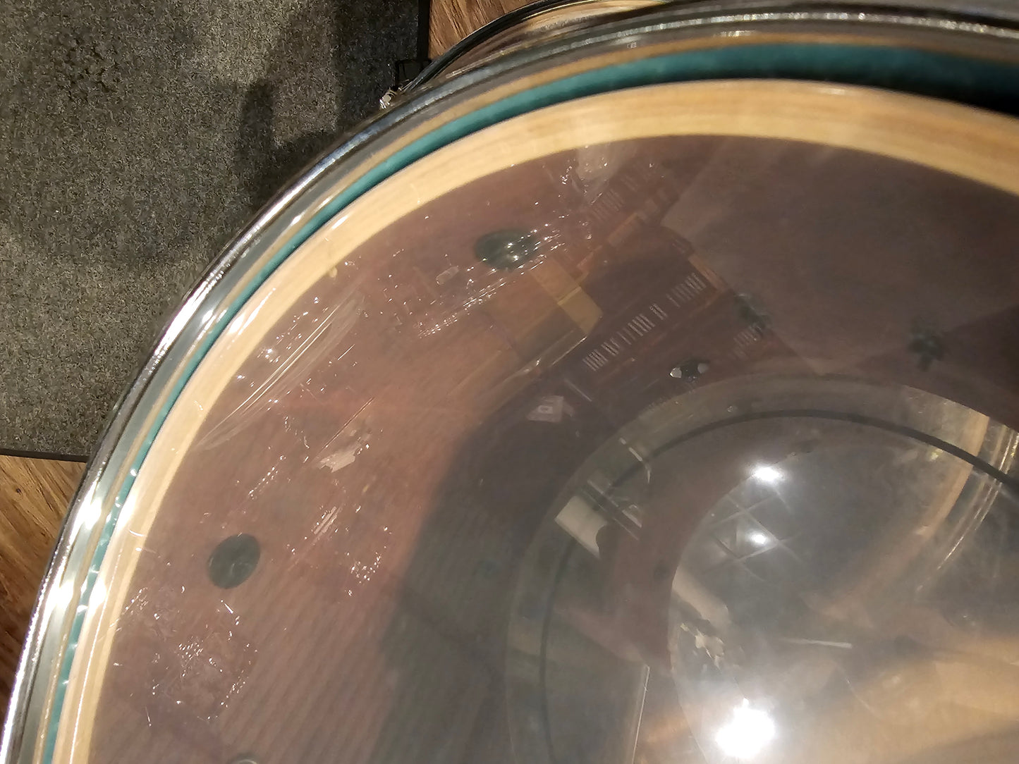 Yamaha Recording custom Surf green 4 pcs. drums set