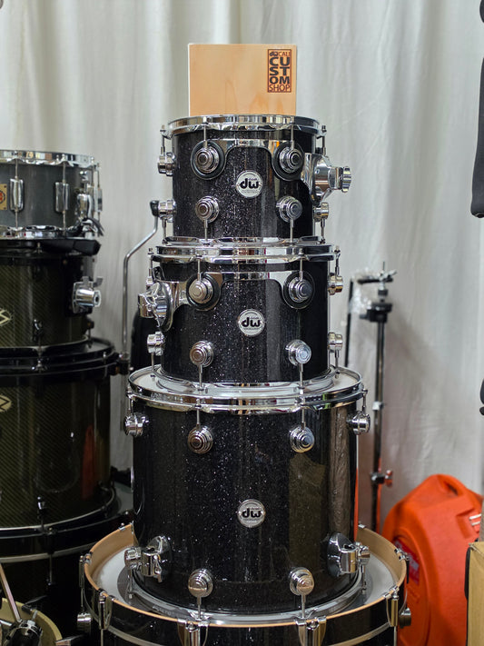 DW Collectors SSC Pure Maple Black ice finishply 4 pcs. drums kit