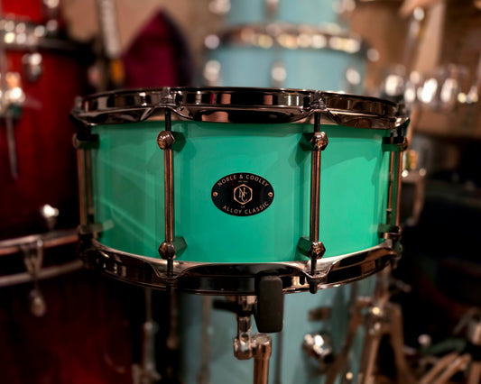 Noble & Cooley NC Alloy classic Mint green 14x6 snare drum