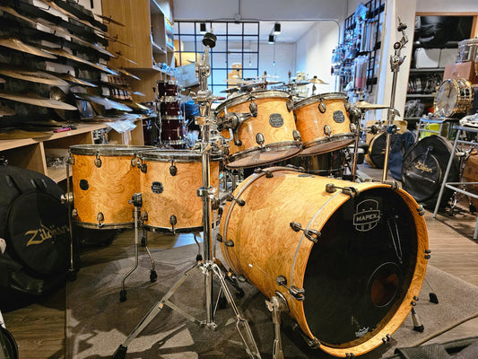 Mapex Saturn IV exotic Ash burl Maple/Walnut shell 5 pieces drums set