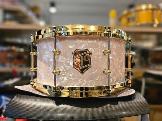 SJC custom 30-ply Maple shell WMP w/brass hw 13x6.5 snare drum