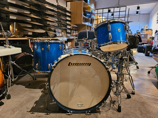 Ludwig vintage 60's Blue sparkle 3-piece drums kit