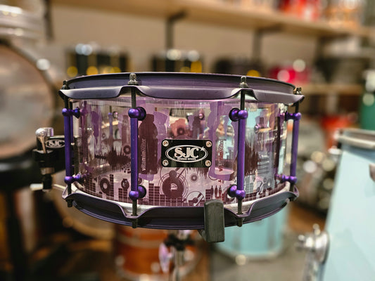 SJC custom acrylic 14x6.5 snare drum