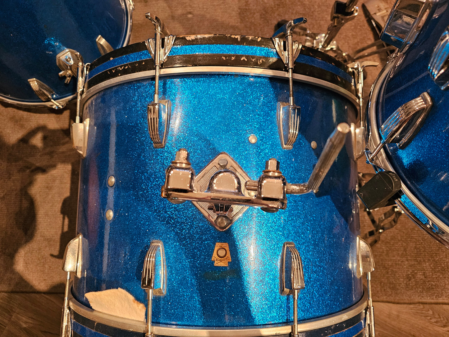 Ludwig vintage 60's Blue sparkle 3-piece drums kit