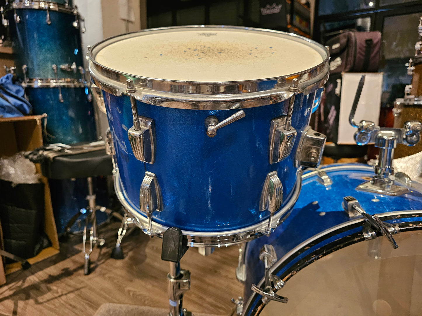 Ludwig vintage 60's Blue sparkle 3-piece drums kit