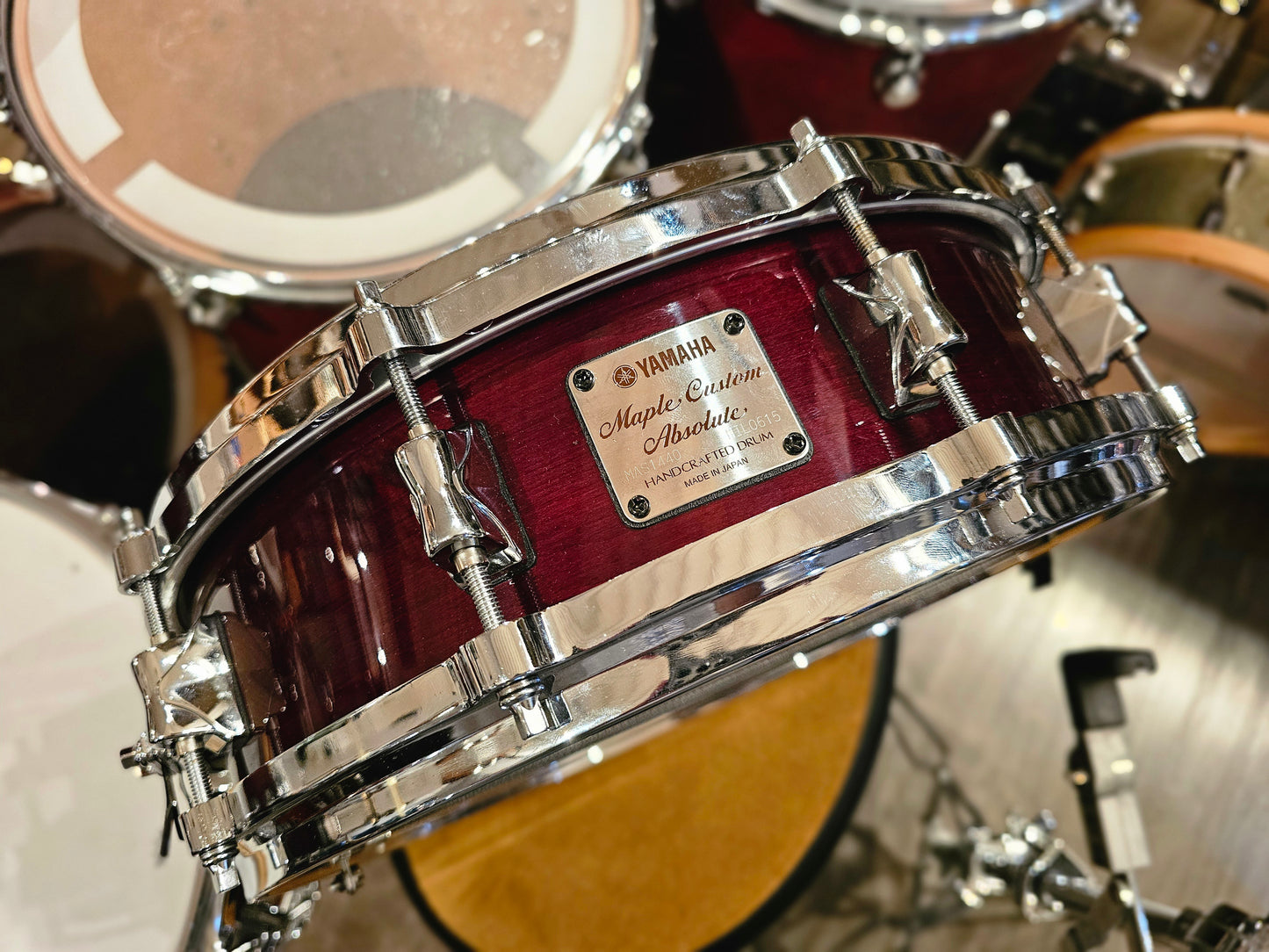 Yamaha Maple custom absolute MIJ 14x4 piccolo snare drum