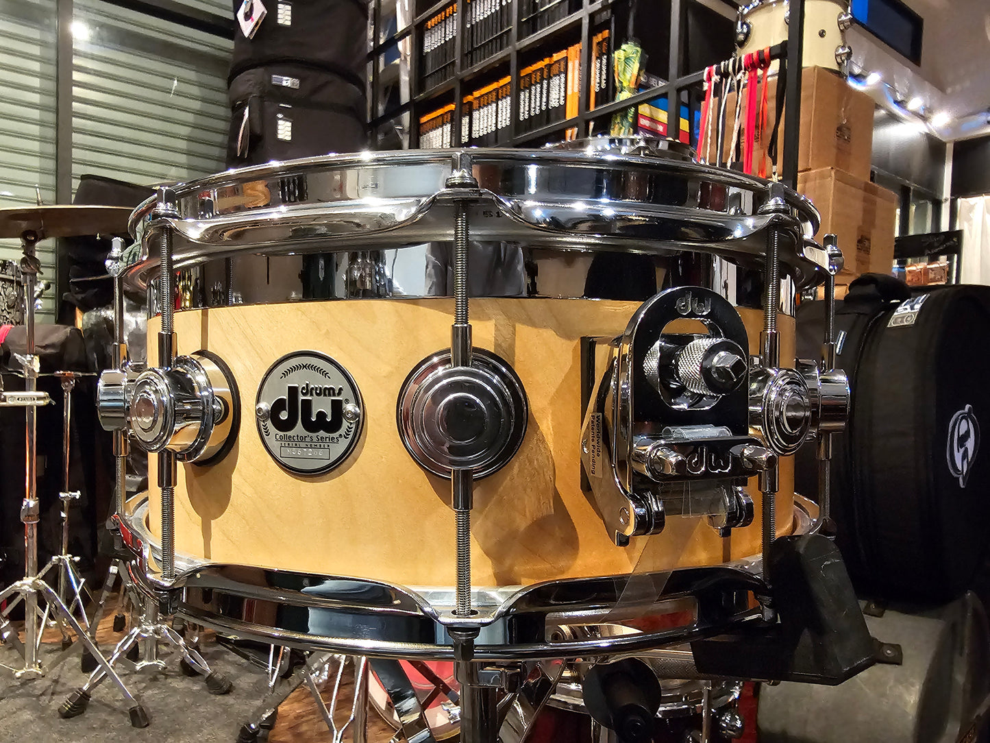 Dw Collectors Top edge series brass+Maple snare drum 14x6