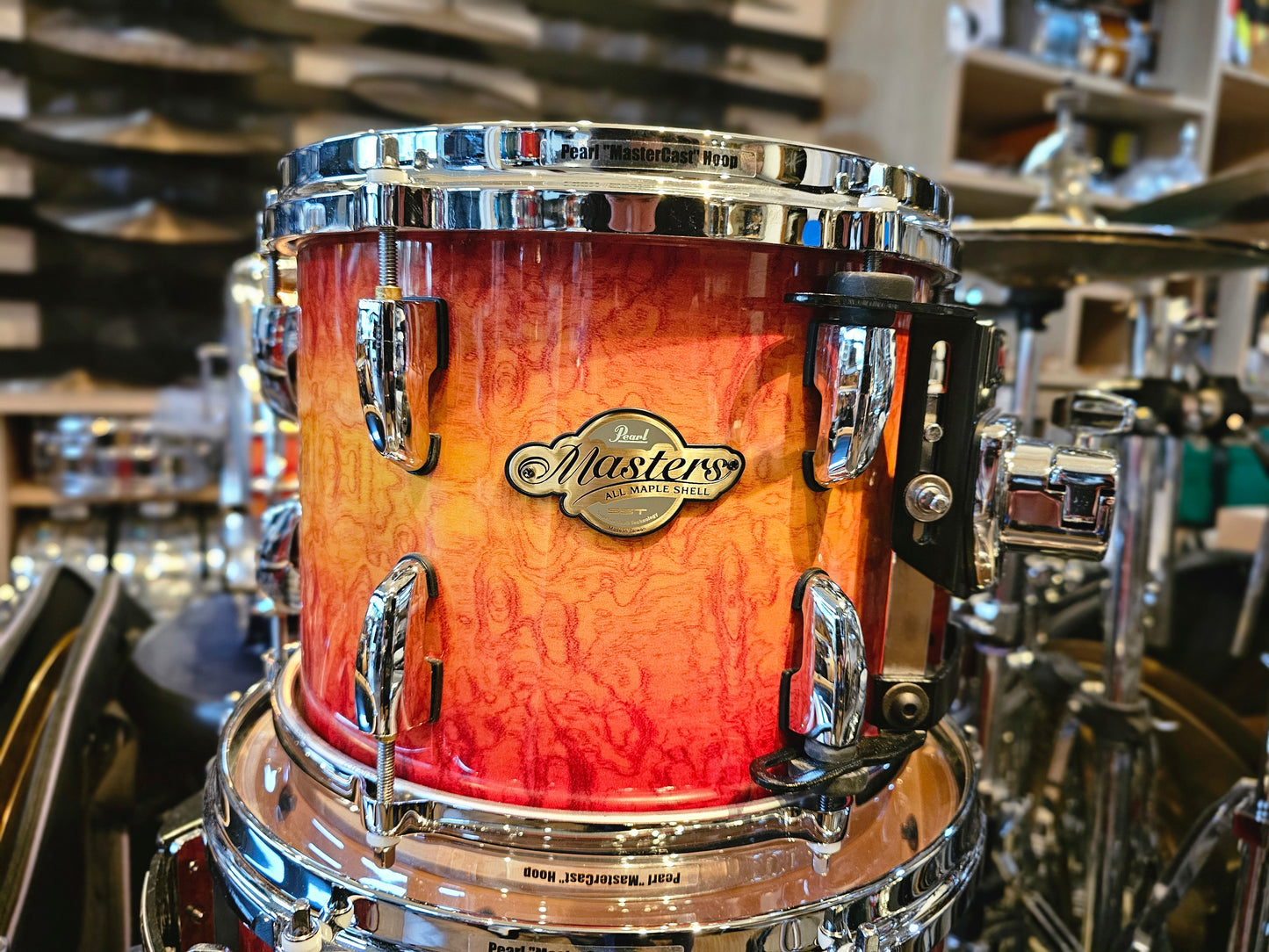 Pearl Masters MCX Quilted Bubinga sunburst 4 pieces drums kit