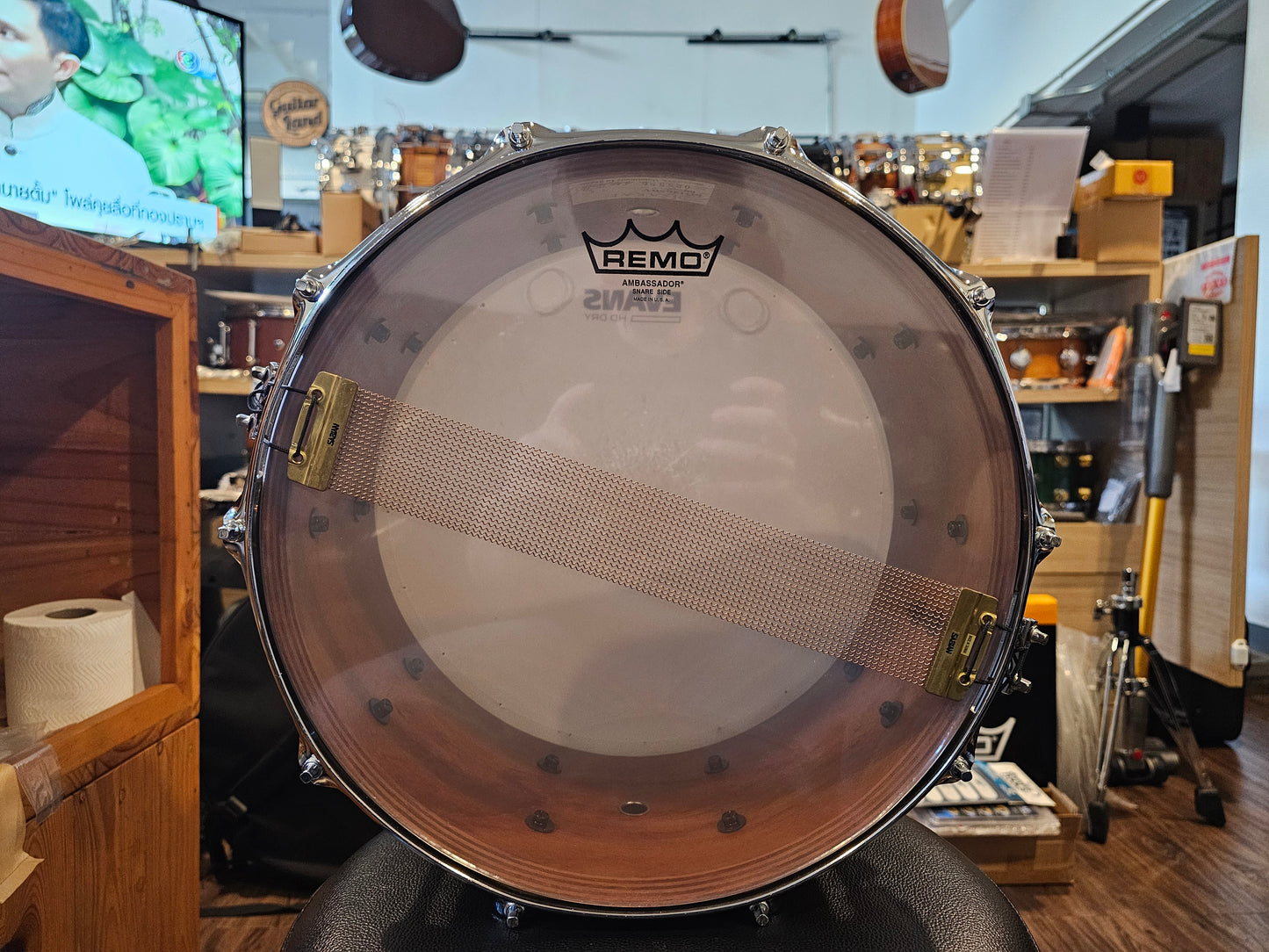 Sakae SD1465BV 10ply, 10mm Bubinga shell 14x6.5 snare drum