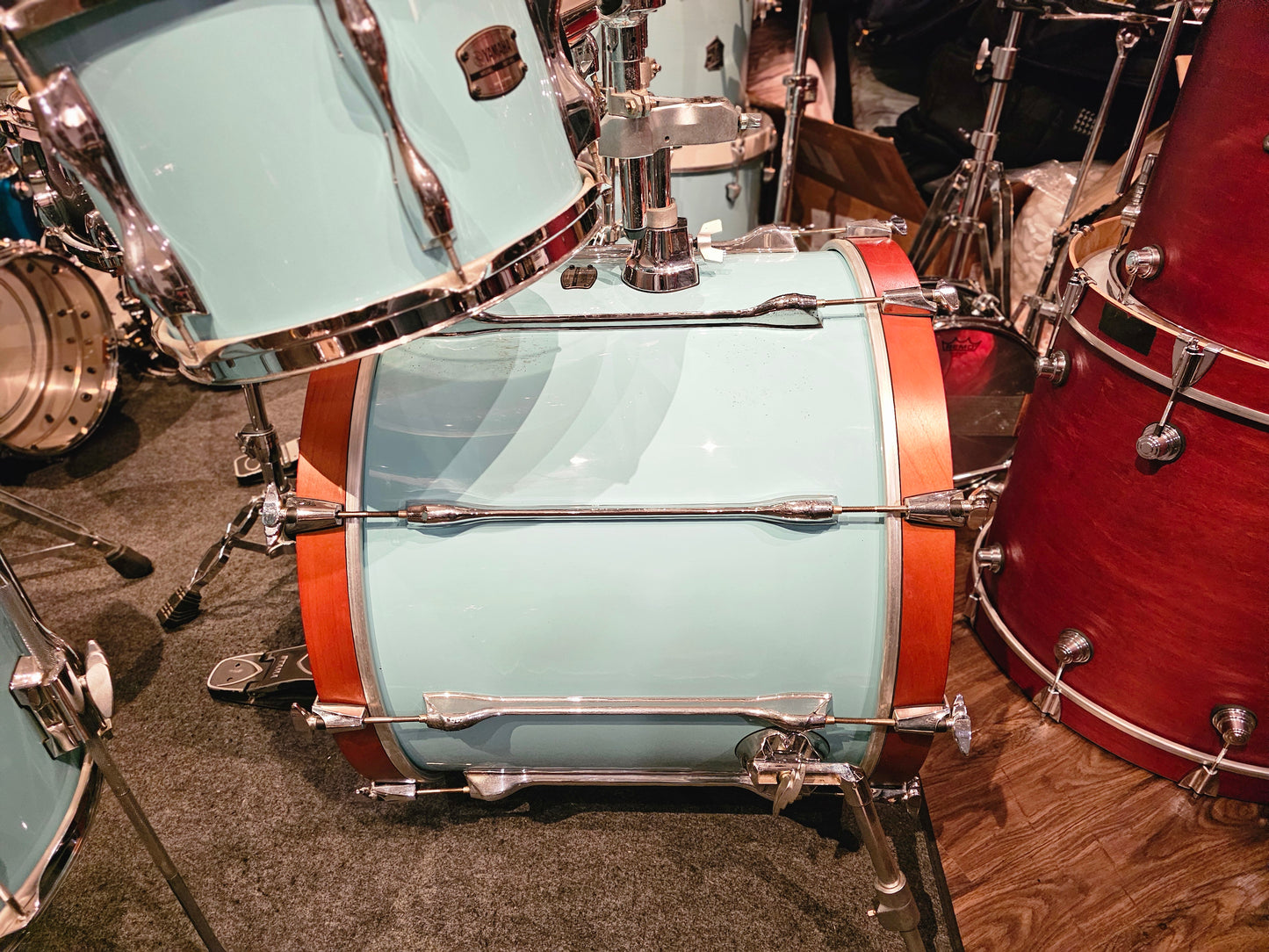 Yamaha Recording custom Surf green 4 pcs. drums set