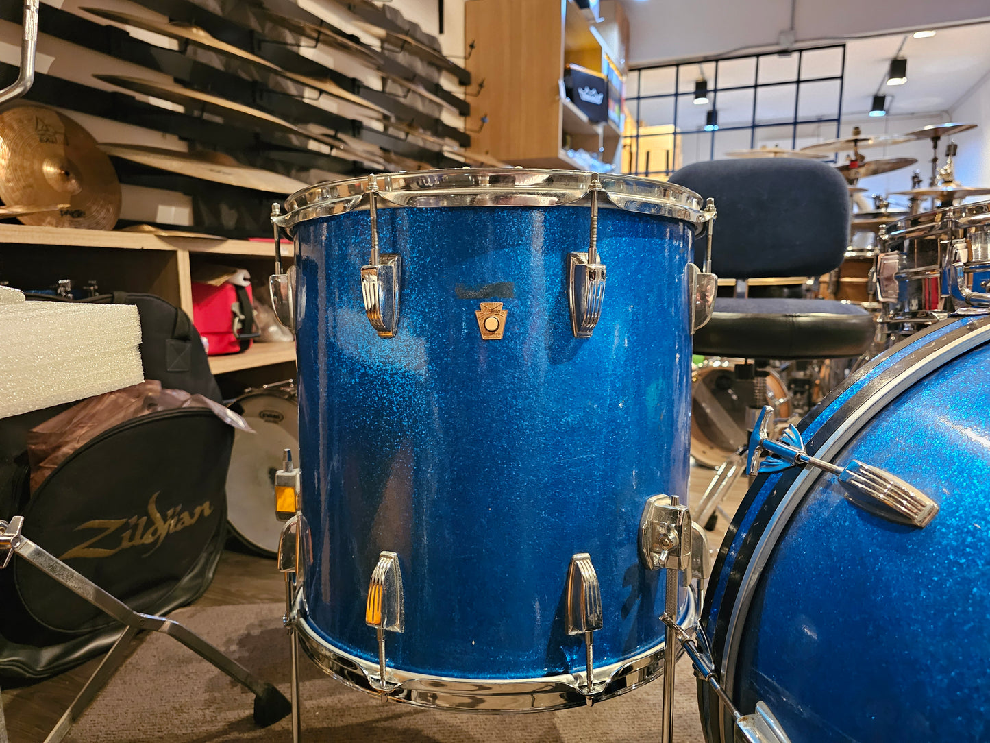 Ludwig vintage 60's Blue sparkle 3-piece drums kit