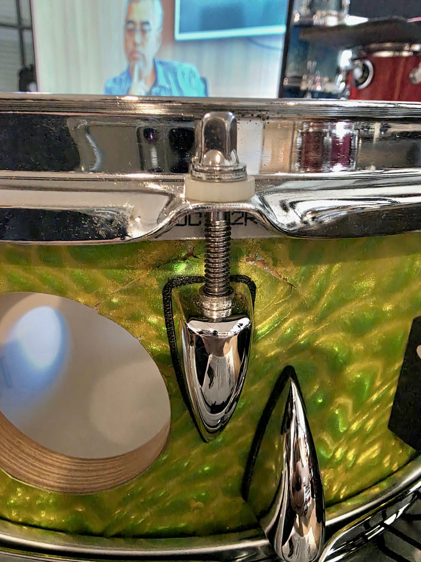 OCDP custom 3D Lime green Maple 20 ply 14x5.5 snare drum