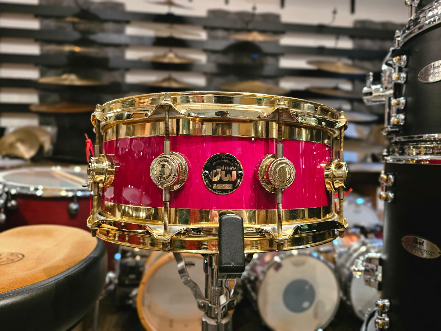 DW Collectors Edge gold hw 14x6 snare drum