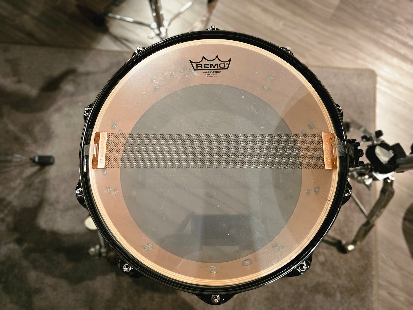 DW Collectors VLT Maple Satin black + black hw 14x5.5 snare drum