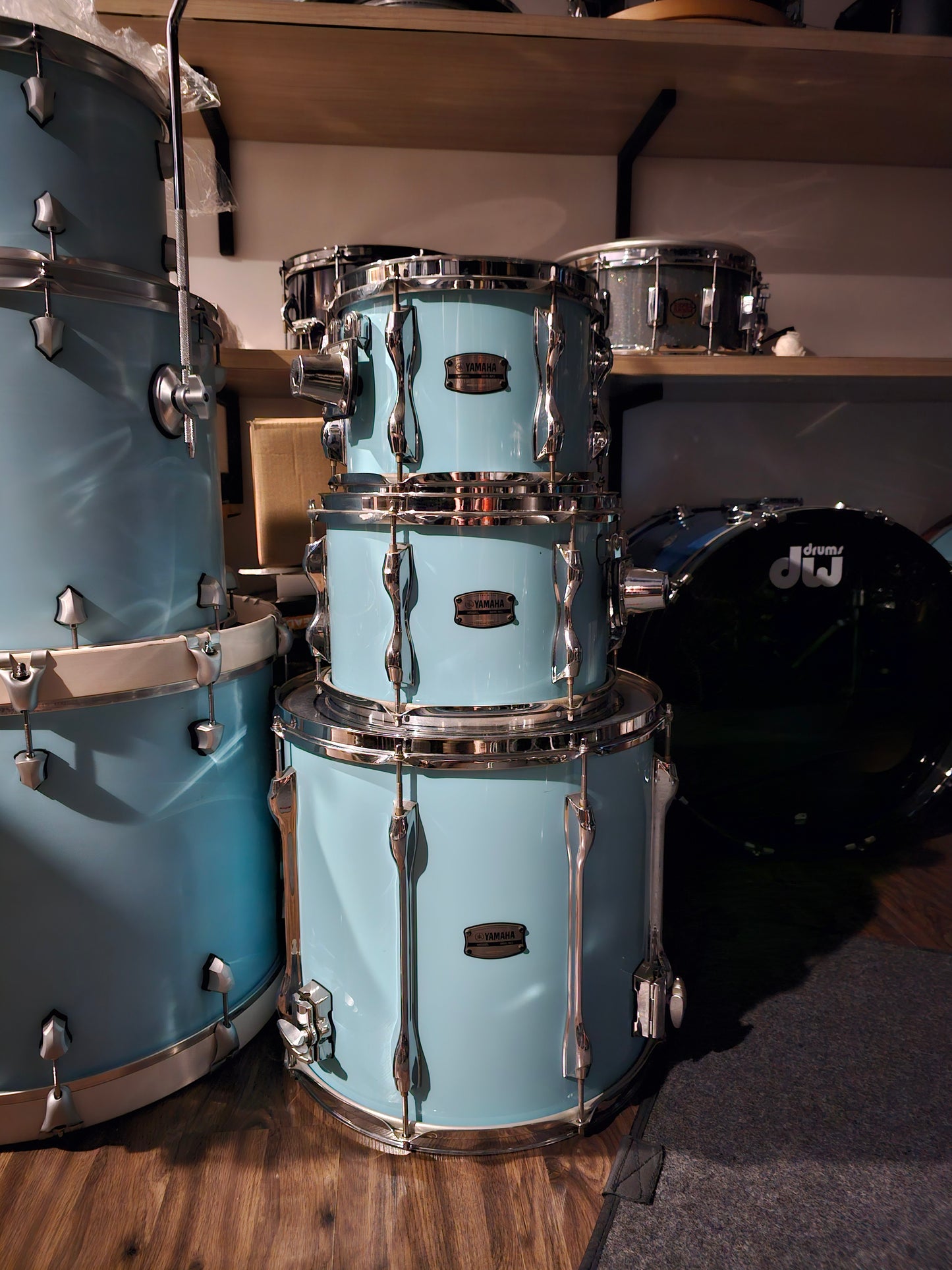 Yamaha Recording custom Surf green 4 pcs. drums set