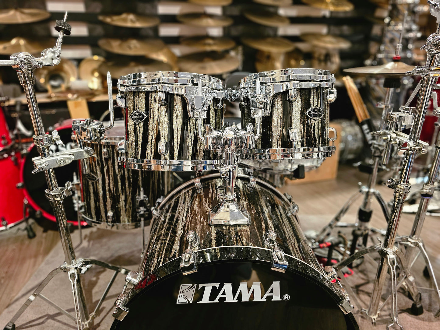 Tama Starclassic Bubinga/Birch Black clouds & Silver linings 4 pcs. drums set